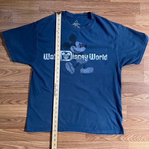 Walt Disney World Mickey T-Shirt L | Vintage Style Blue Graphic Tee Disney WDW - Picture 3 of 5